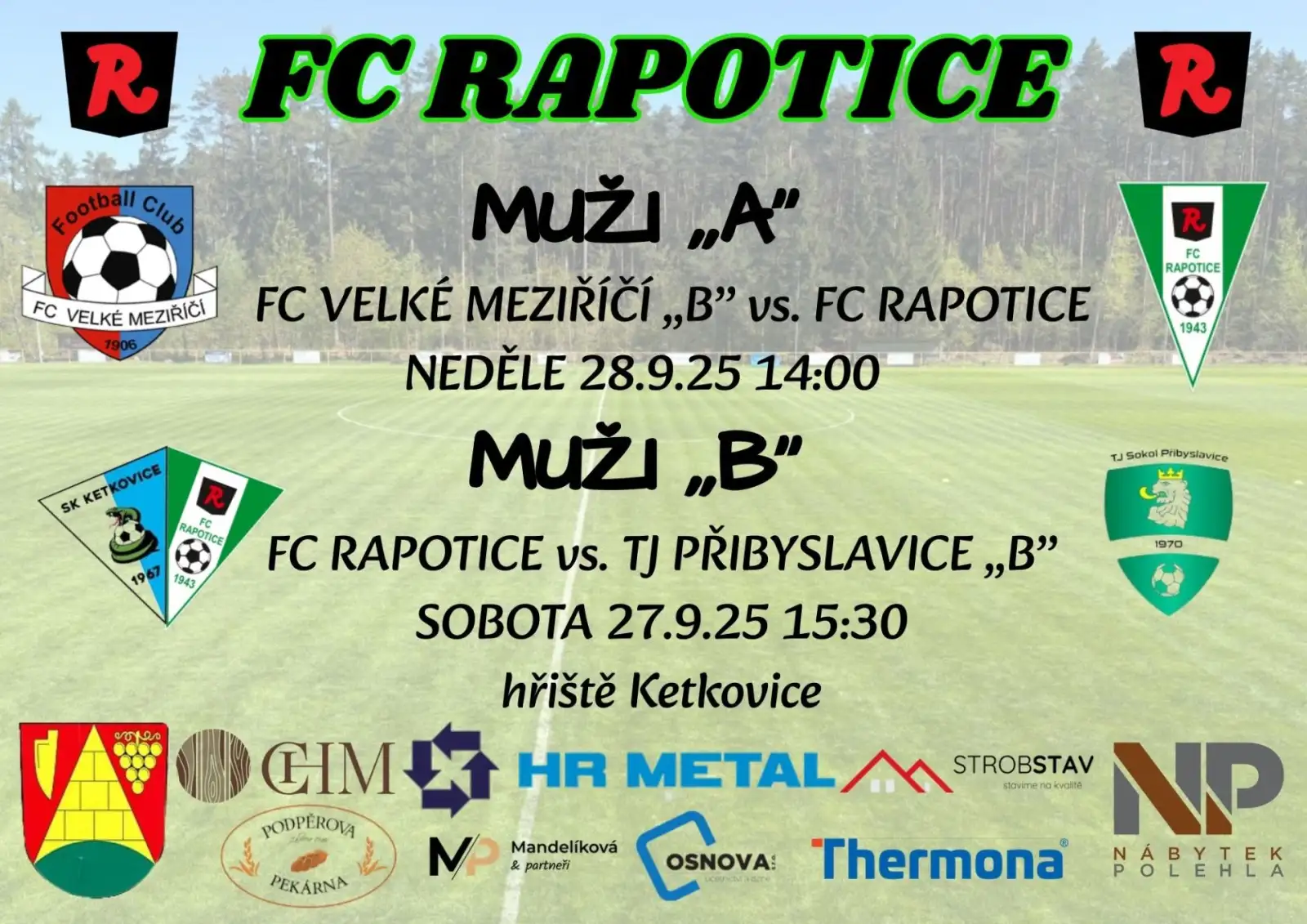 Pozvánka na víkendová utkání