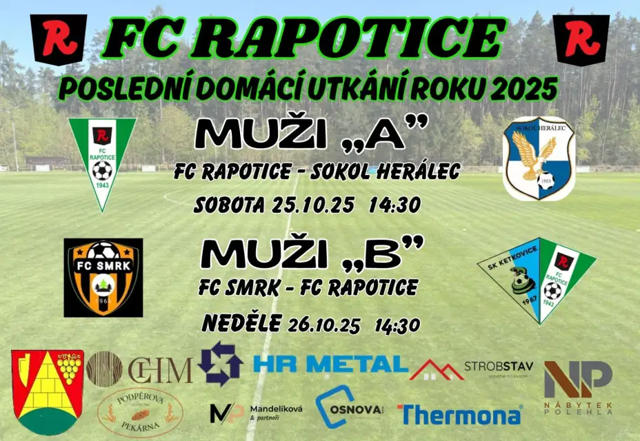 Pozvánka na víkendová utkání