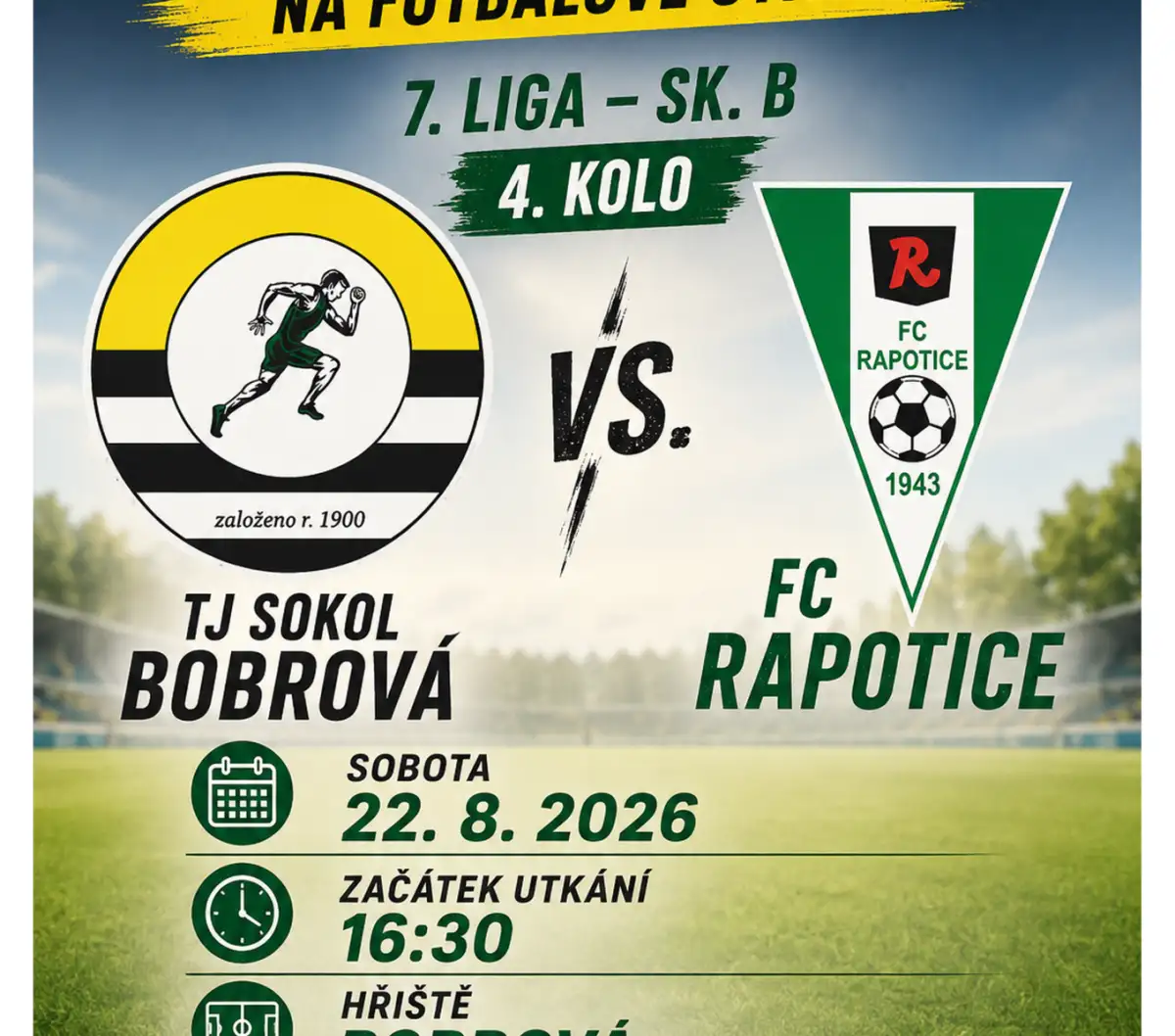 Pozvánka na zápas v Bobrové