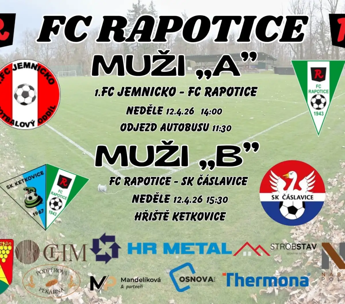 Pozvánka na víkendová utkání