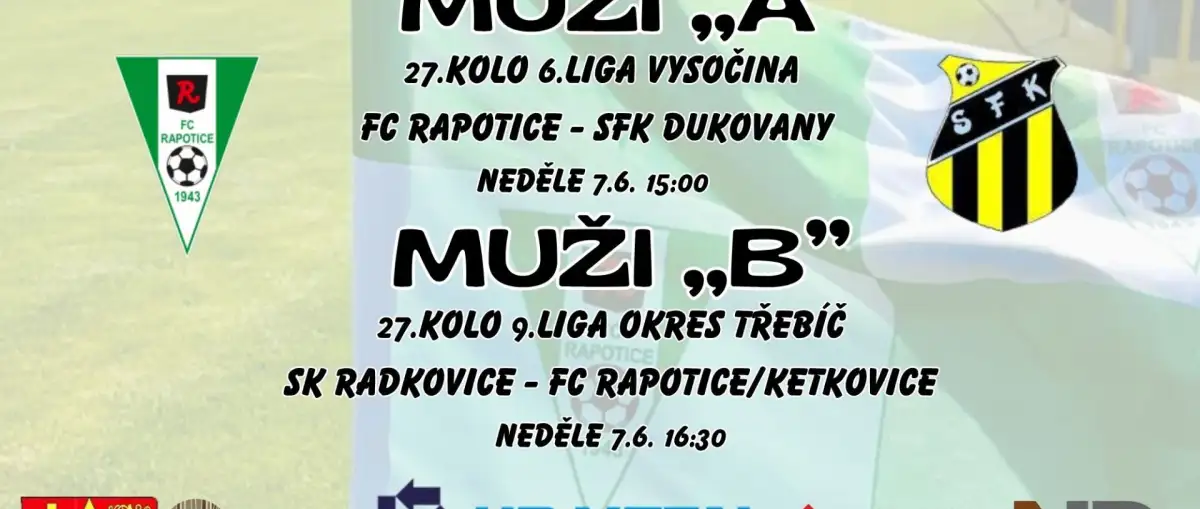 Pozvánka na víkendová utkání